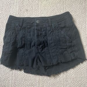 Free People Black Jean Shorts